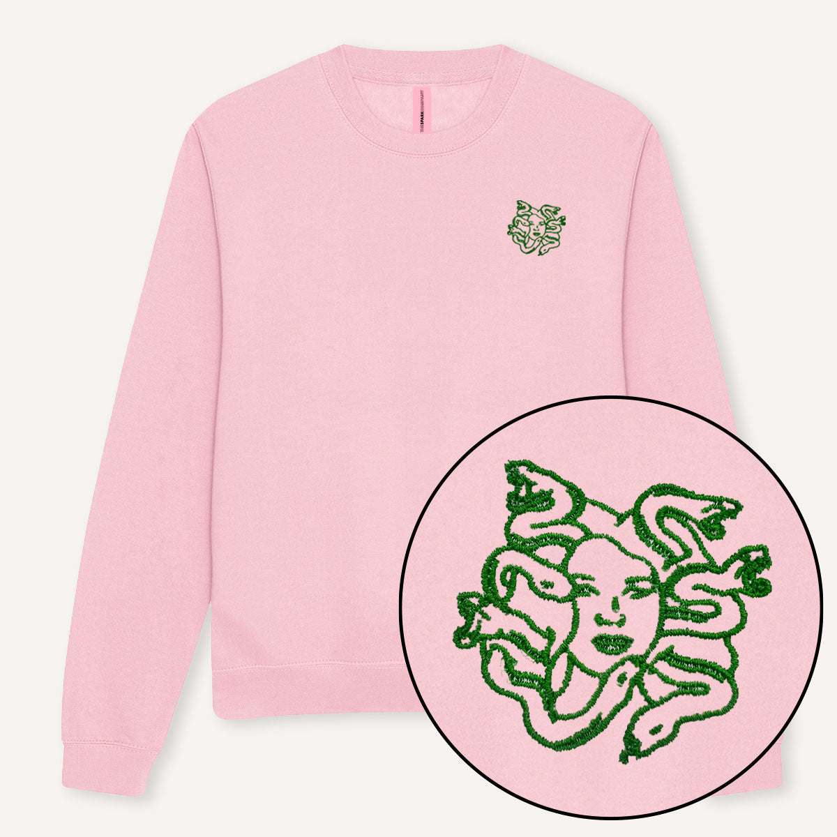 Medusa Embroidery Detail Sweatshirt