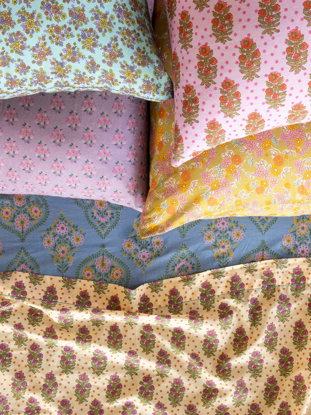 Mix & Match Cotton Pillowcase, Single - Mauve Maia