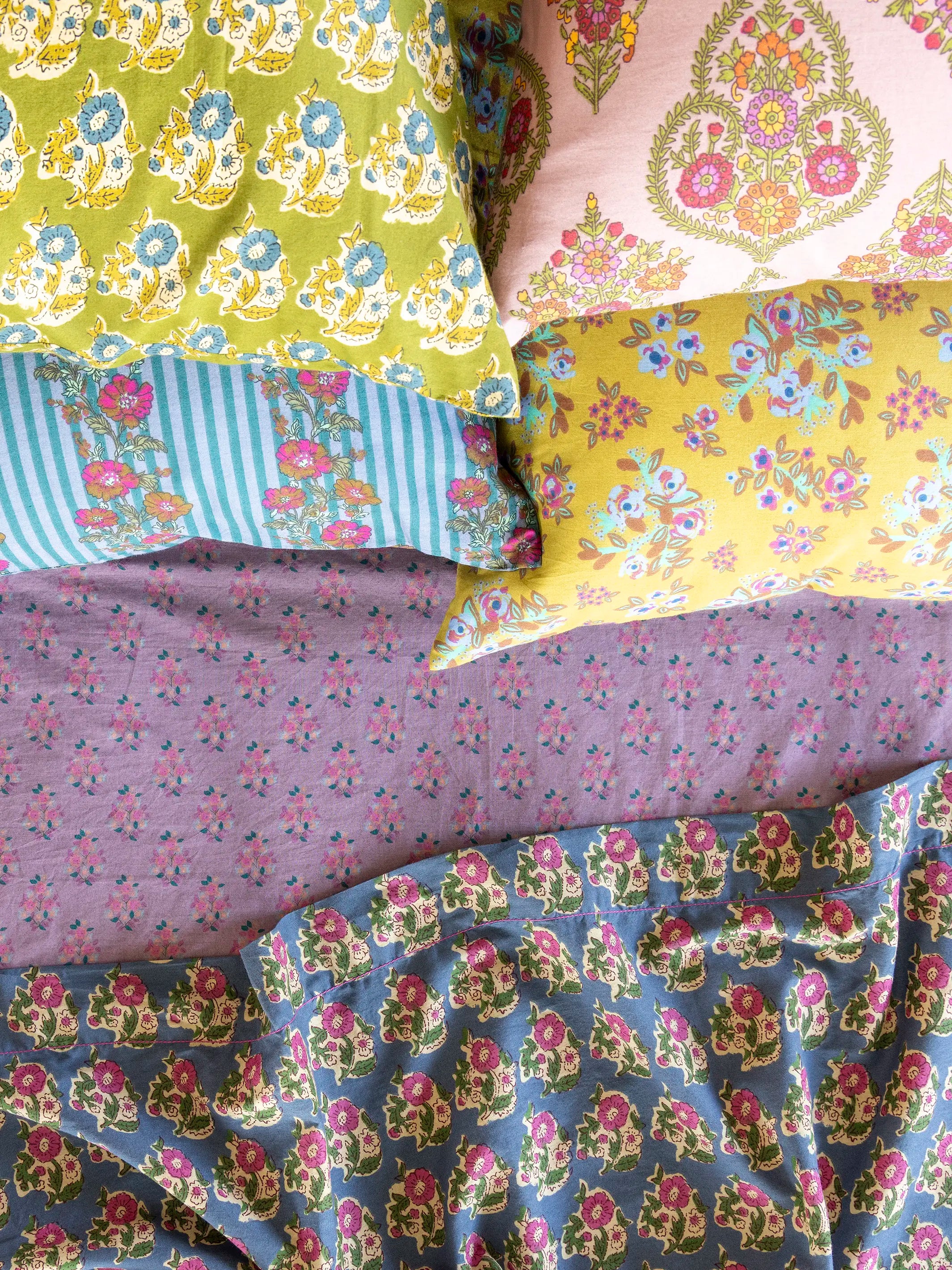 Mix & Match Cotton Fitted Sheet - Denim Fields