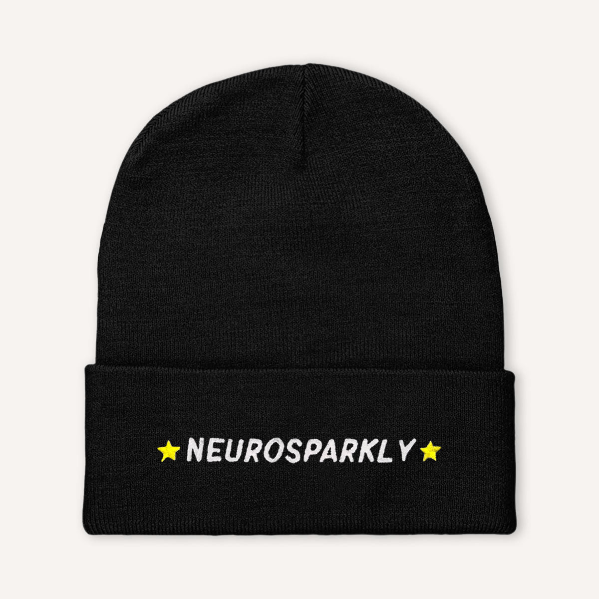 Neurosparkly Embroidered Beanie Hat