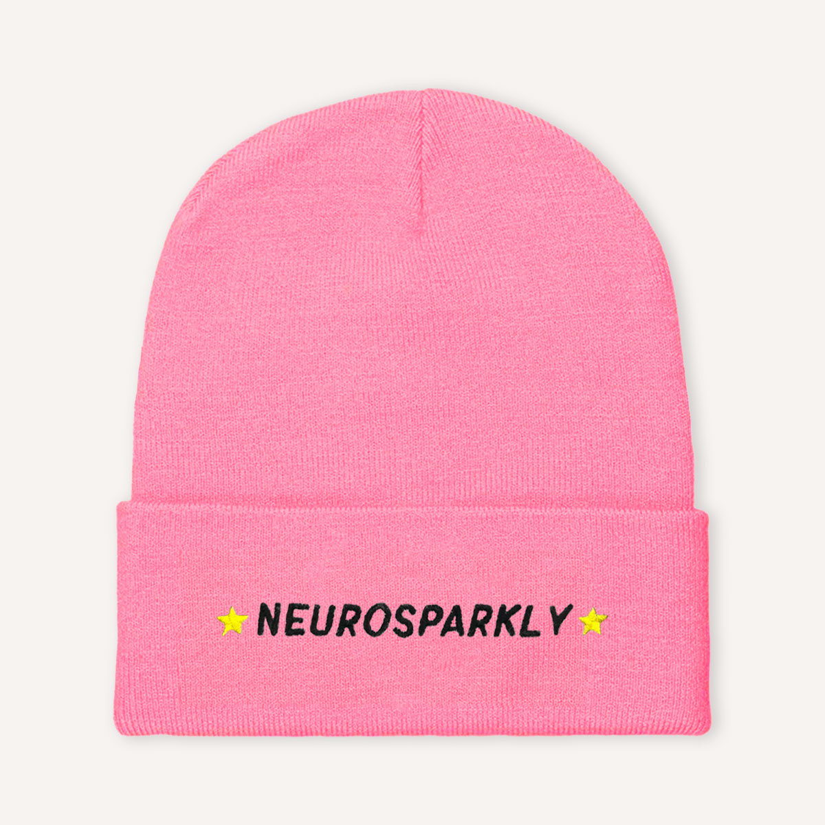 Neurosparkly Embroidered Beanie Hat