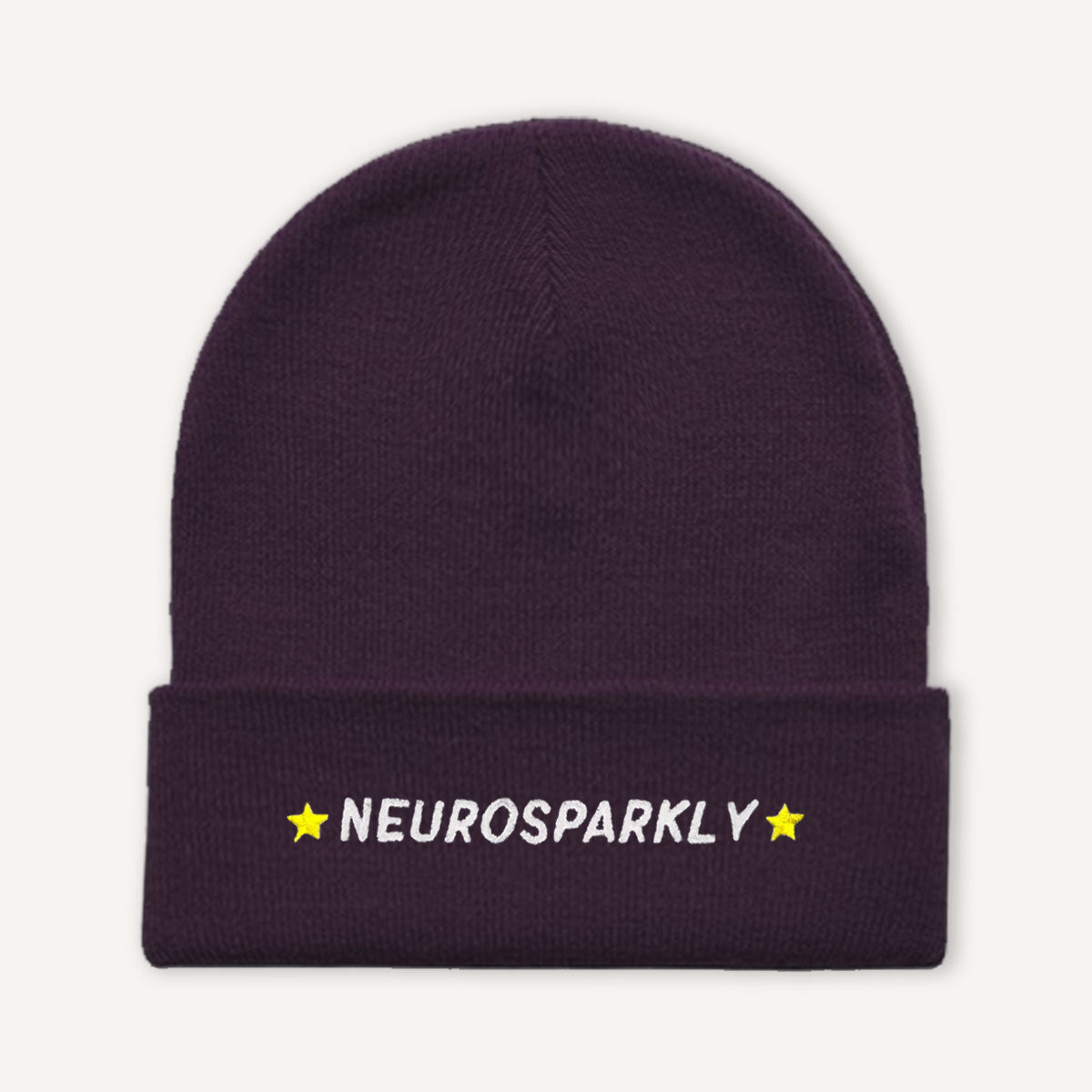 Neurosparkly Embroidered Beanie Hat