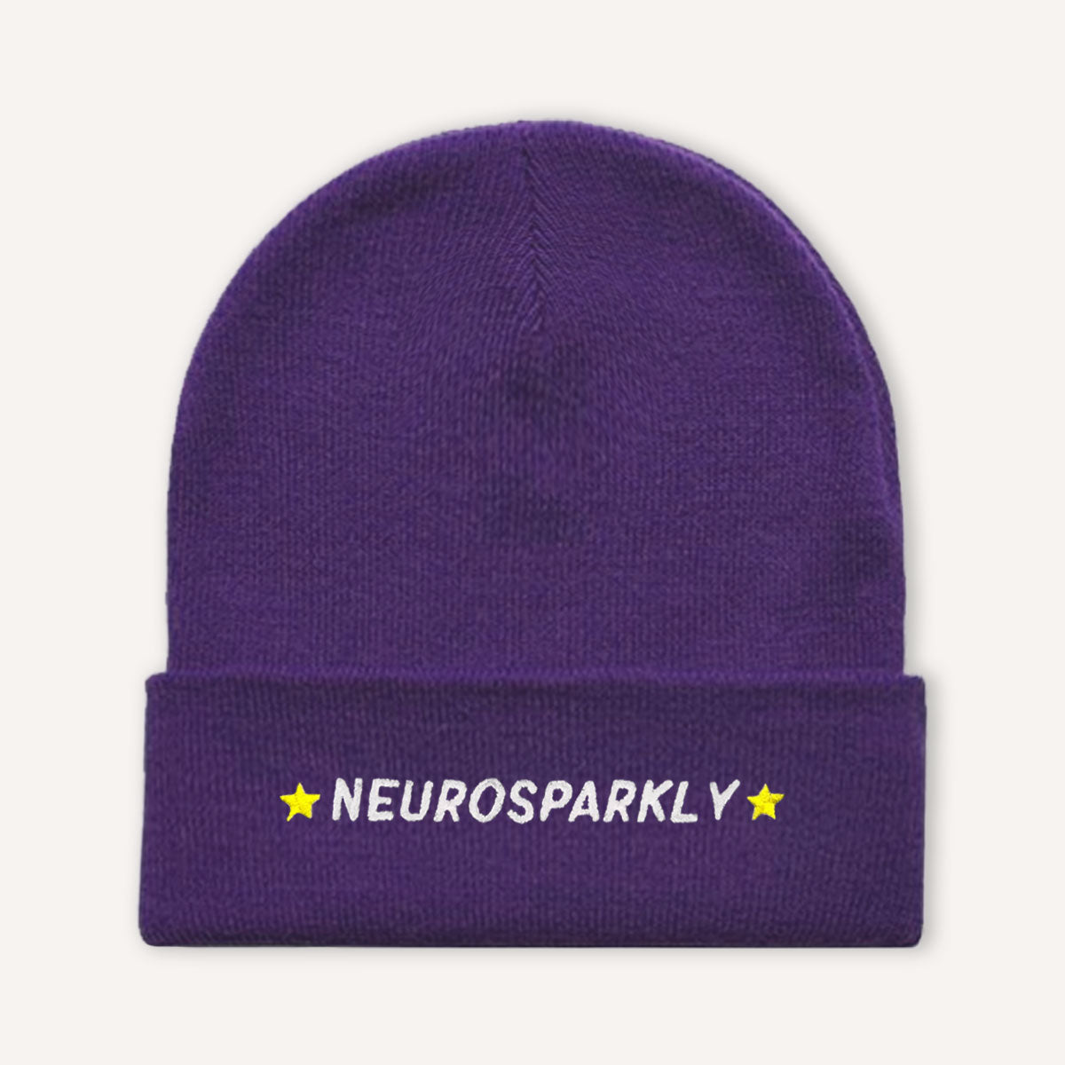 Neurosparkly Embroidered Beanie Hat
