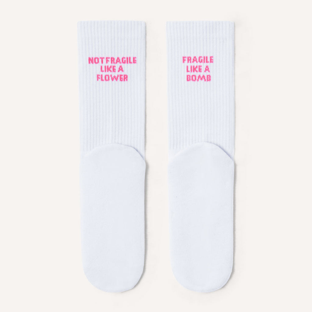 Not Fragile Like A Flower, Fragile Like A Bomb Socks
