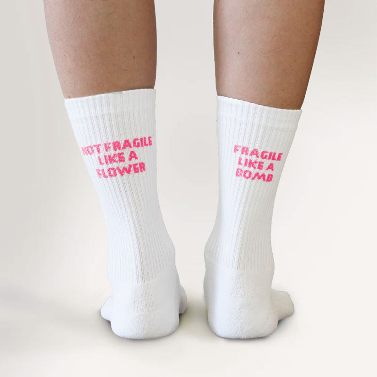 Not Fragile Like A Flower, Fragile Like A Bomb Socks