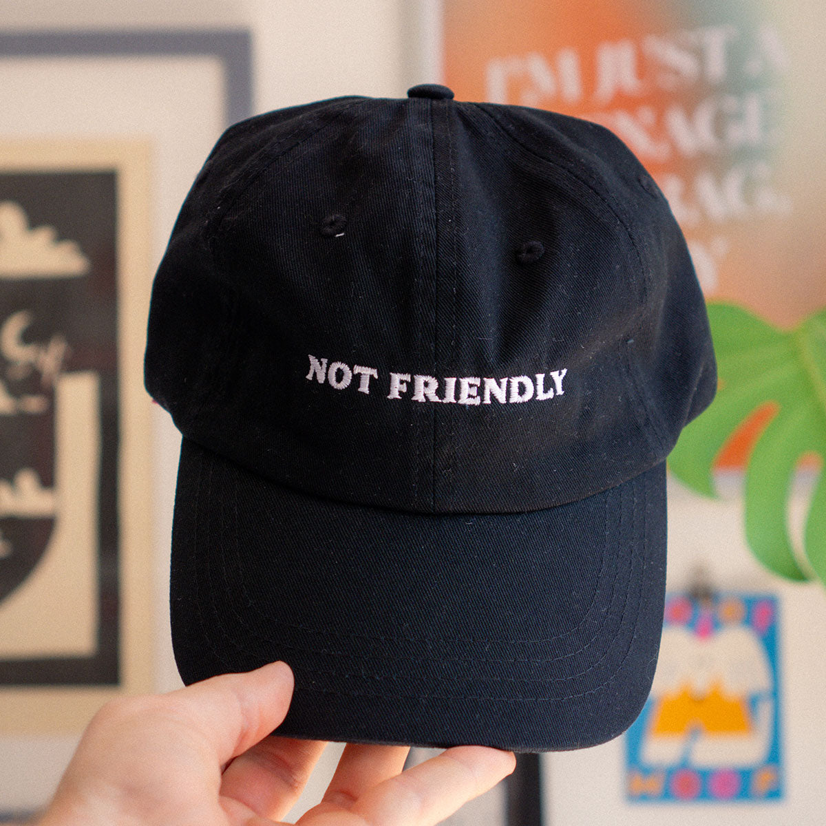 Not Friendly Slogan Cap