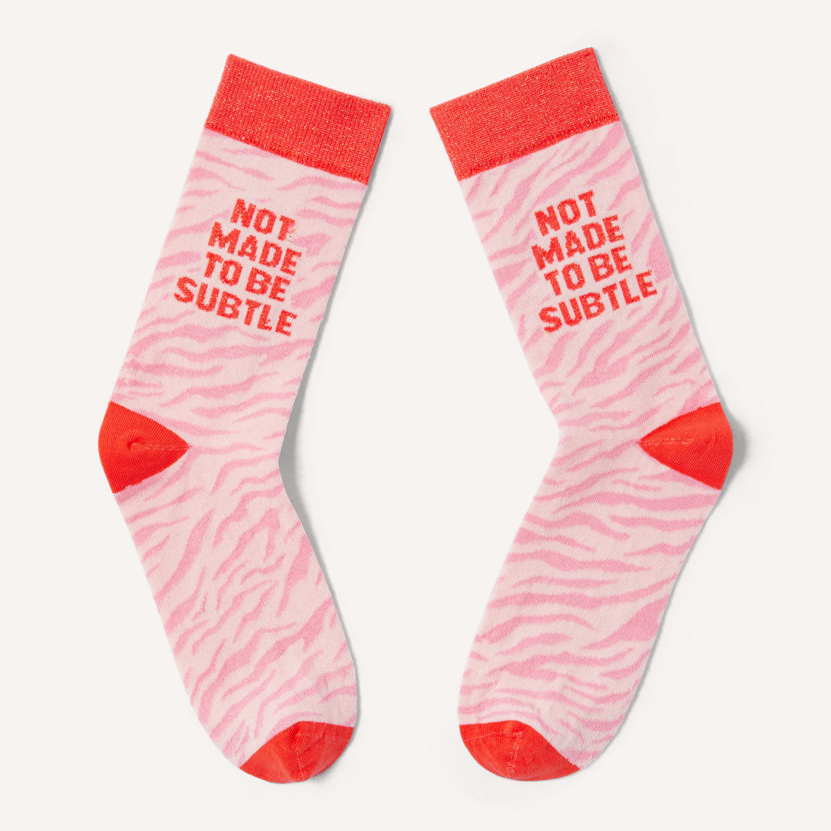 Not Made To Be Subtle Glitter Socks