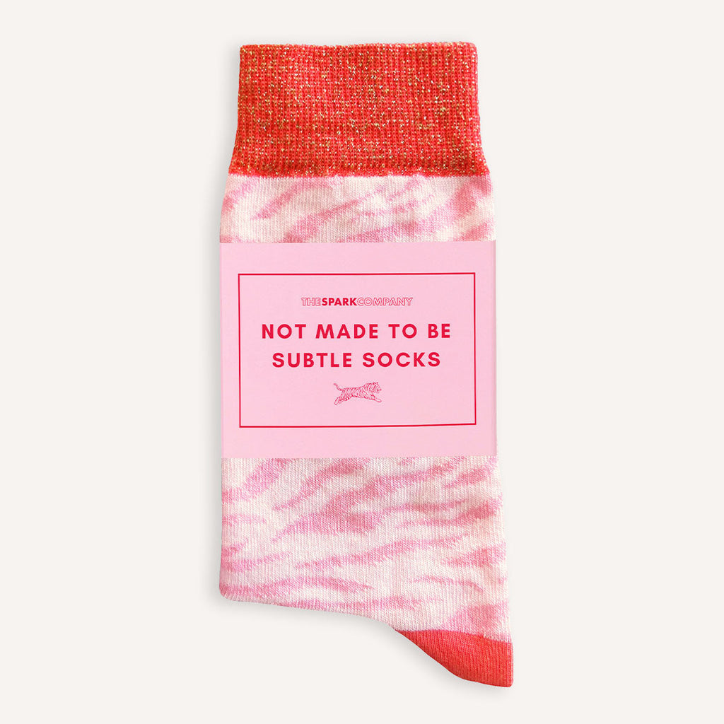 Not Made To Be Subtle Glitter Socks