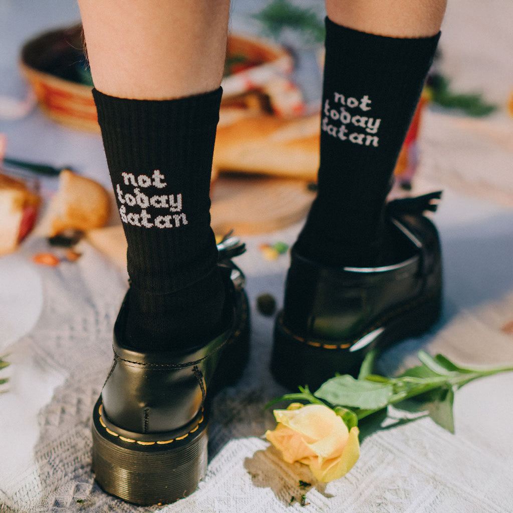 Not Today Satan Socks