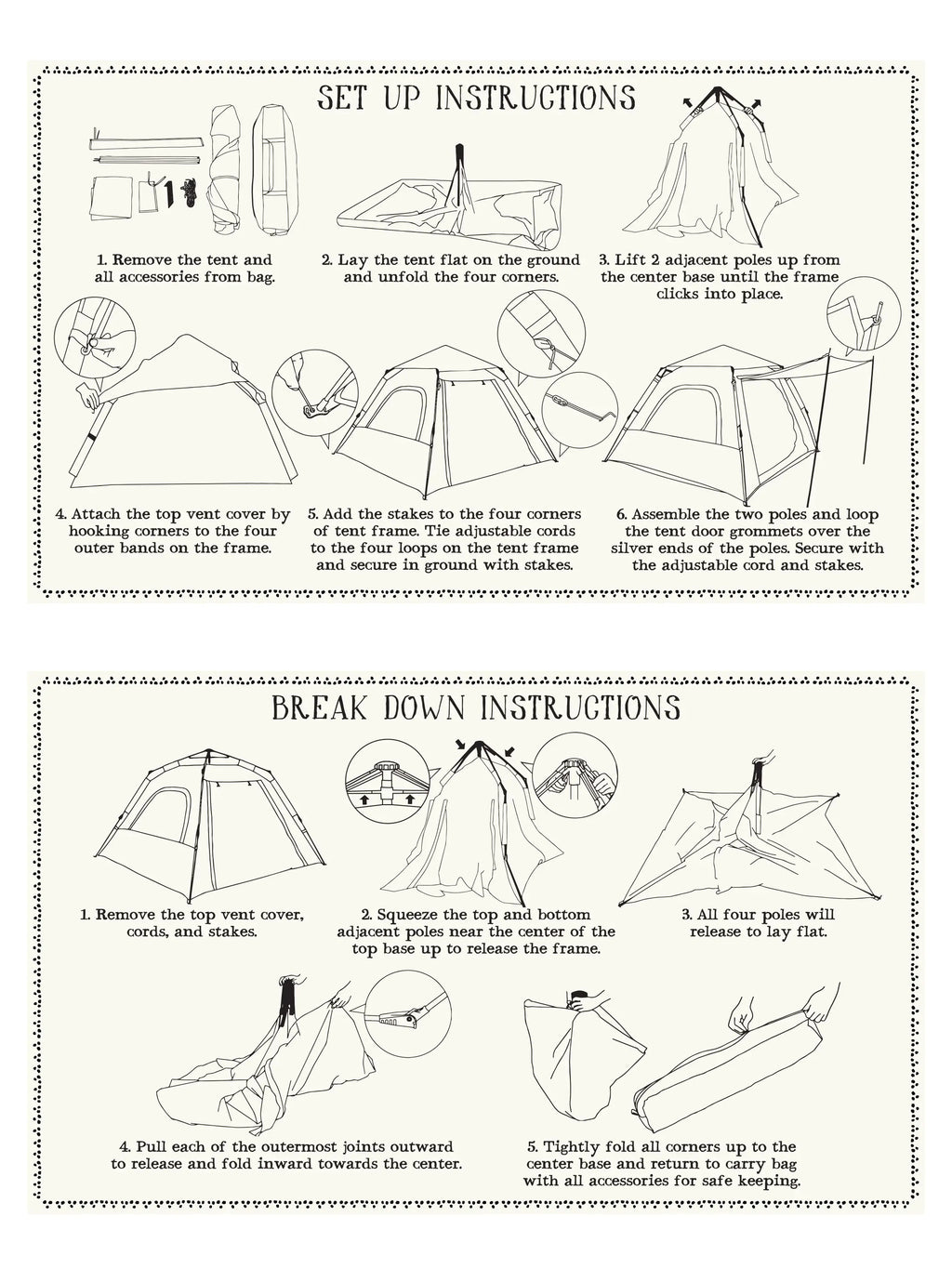Live Happy Camping Tent - Wanderlust