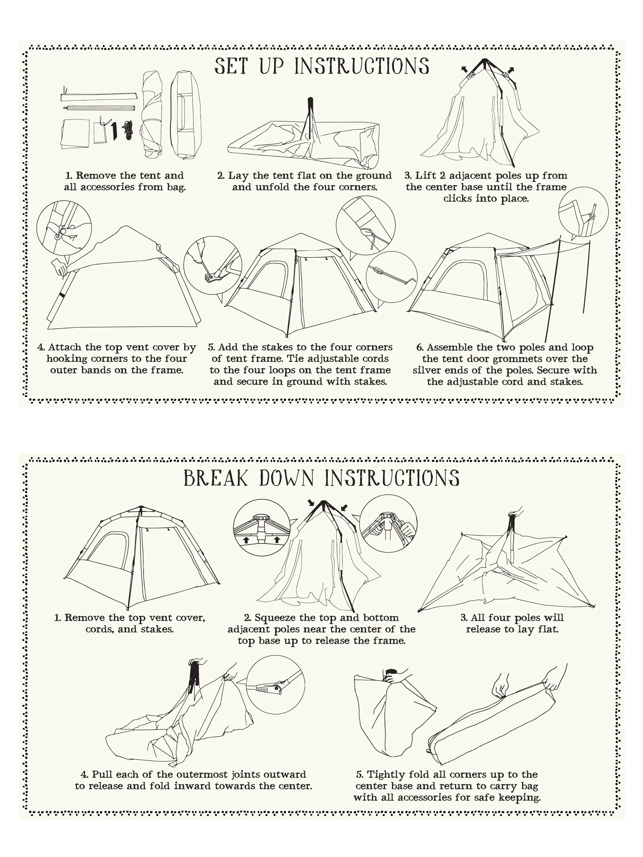 Live Happy Camping Tent - Lush Lilies Plum