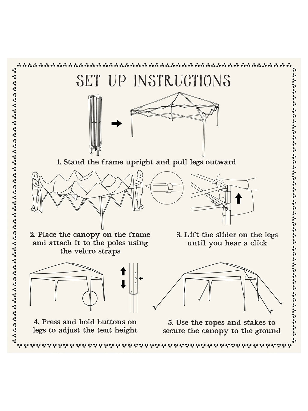 Live Happy Instant Canopy Tent - Blue Floral