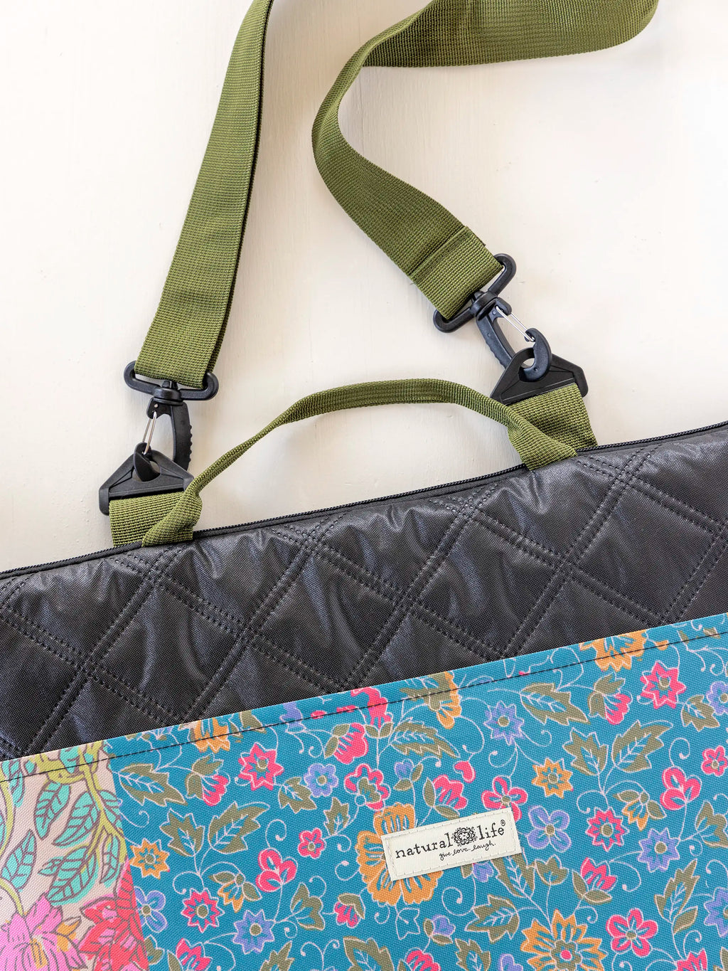 Picnic Blanket Tote - Bright Patchwork Zinnias
