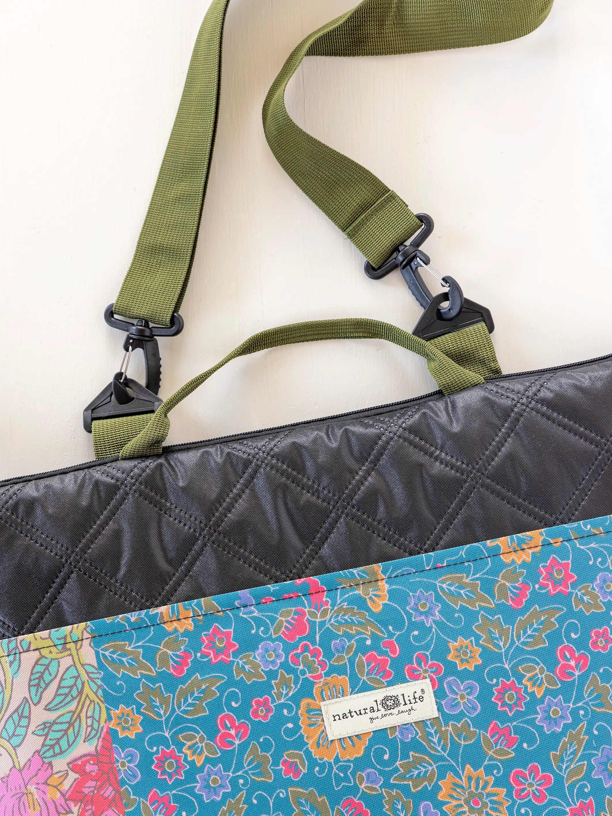 Picnic Blanket Tote - Bright Patchwork Zinnias