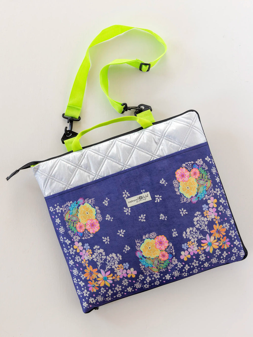 Picnic Blanket Tote - Tropic Bandana Navy