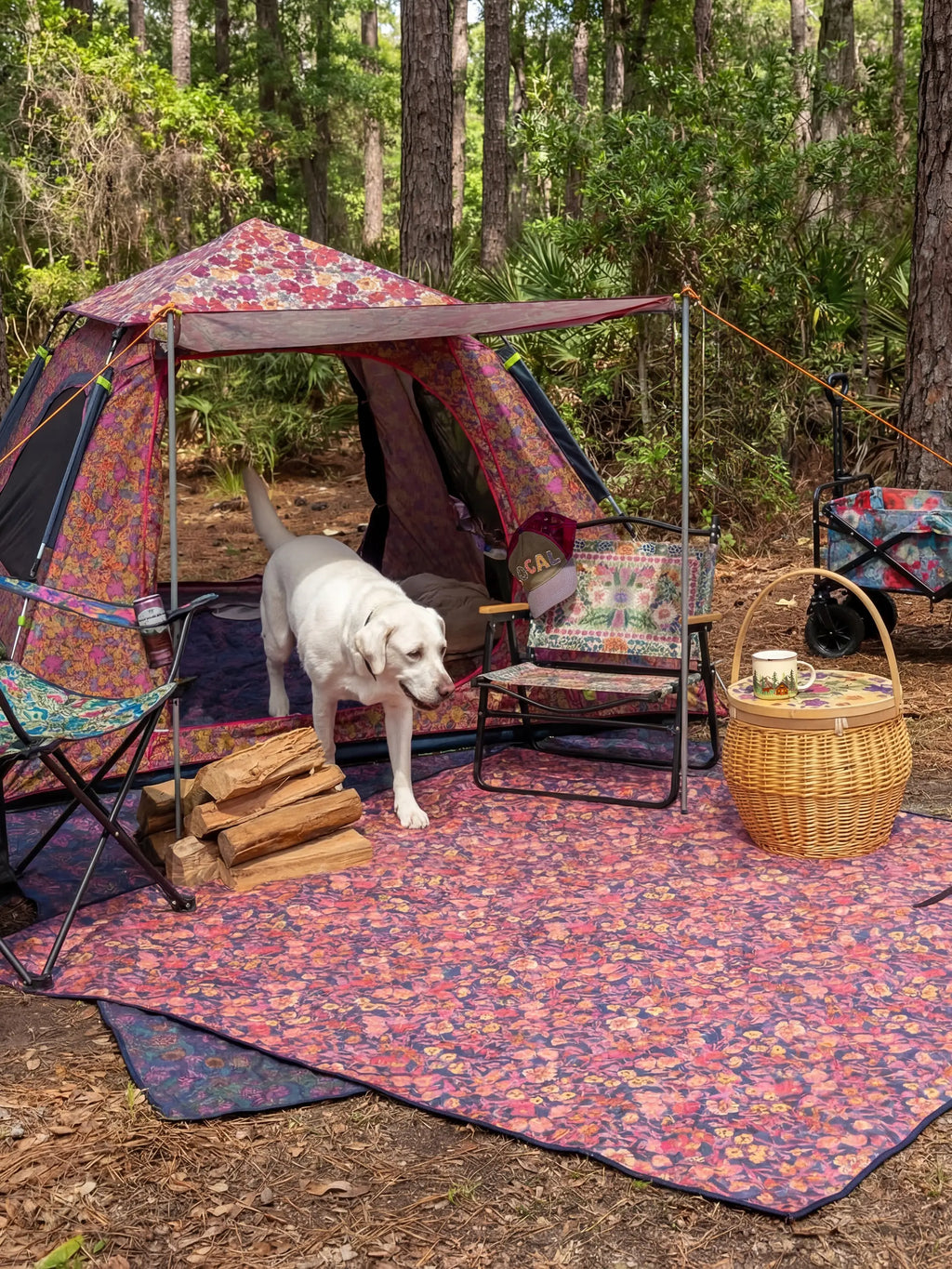 Wanderlust Camping Mat - Meadow Navy