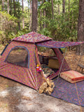 Live Happy Camping Tent - Lush Lilies Plum