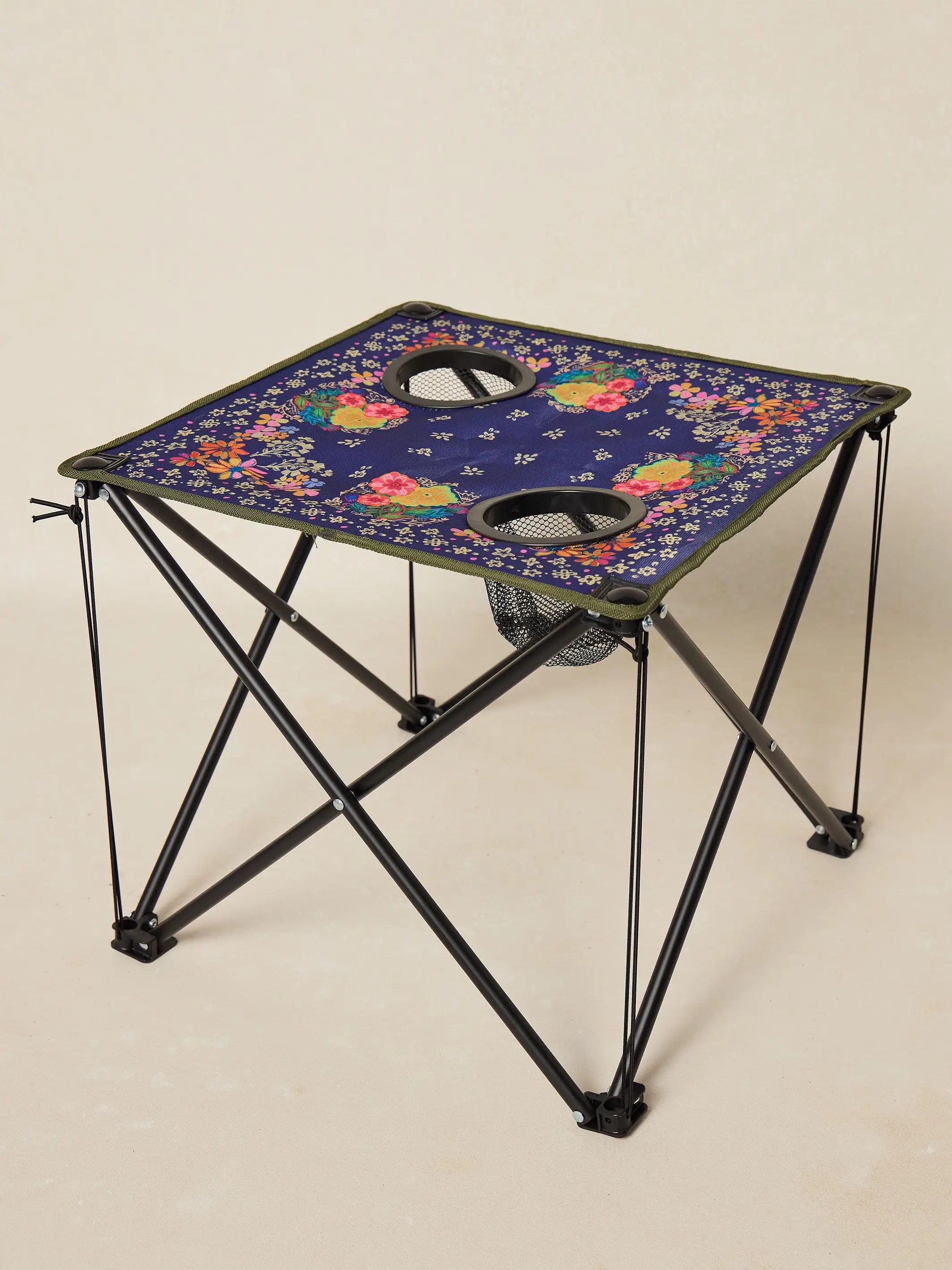 Happy Camp Table - Indigo Floral
