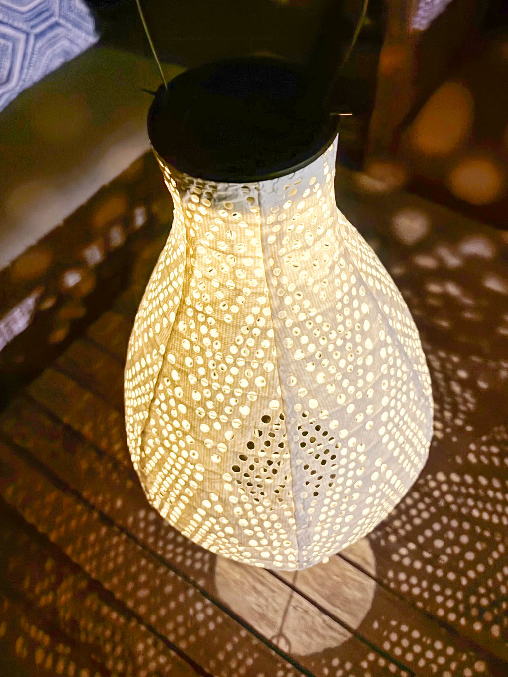Boho Lace Solar Lantern - Small Vase