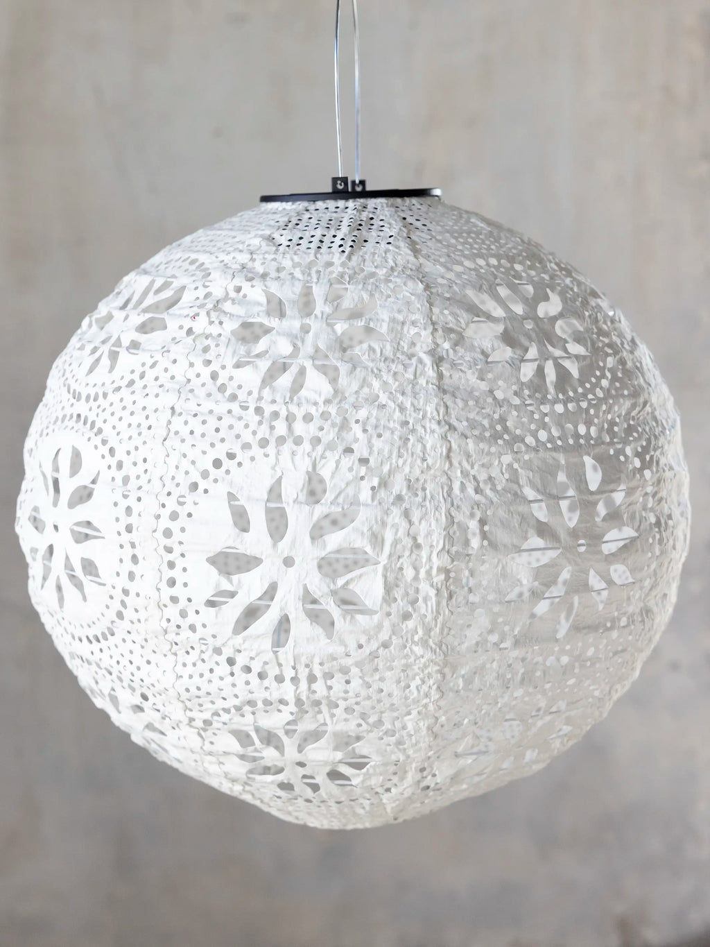 Boho Lace Solar Lantern - Large Round