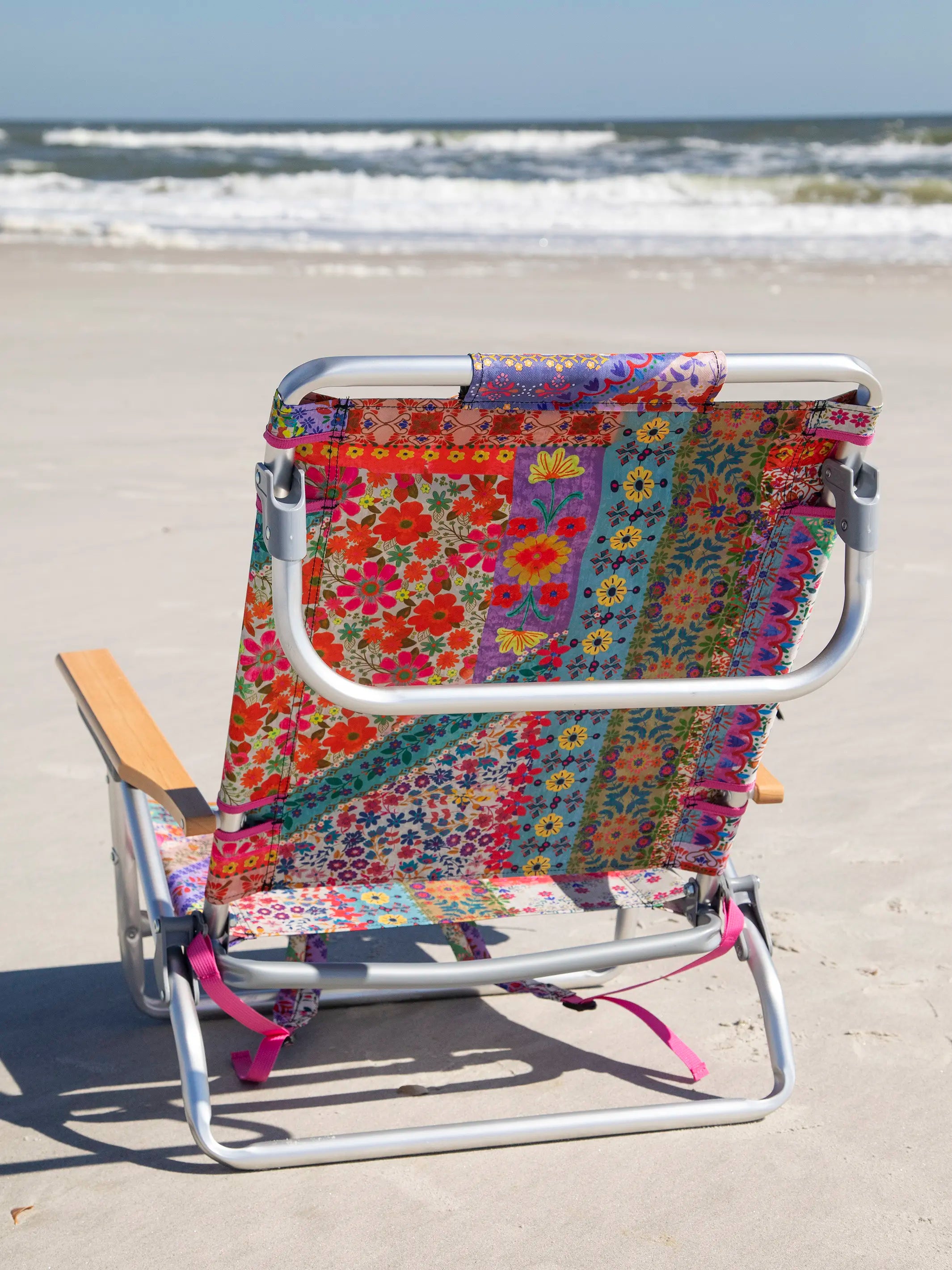 Backpack Beach Chair - Folk Flower Patchwork