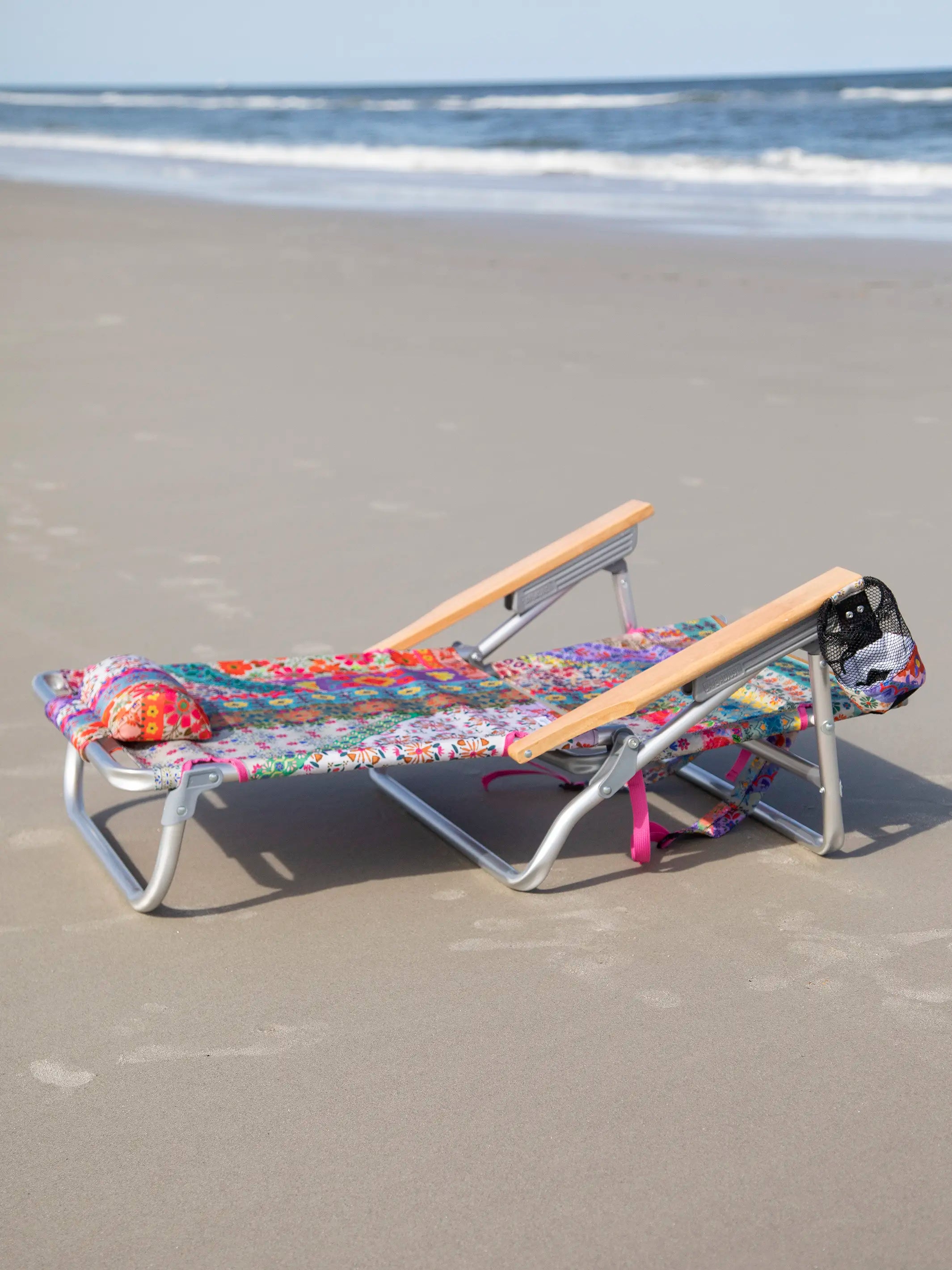 Backpack Beach Chair - Folk Flower Patchwork