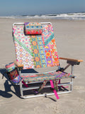 Backpack Beach Chair - Folk Flower Patchwork