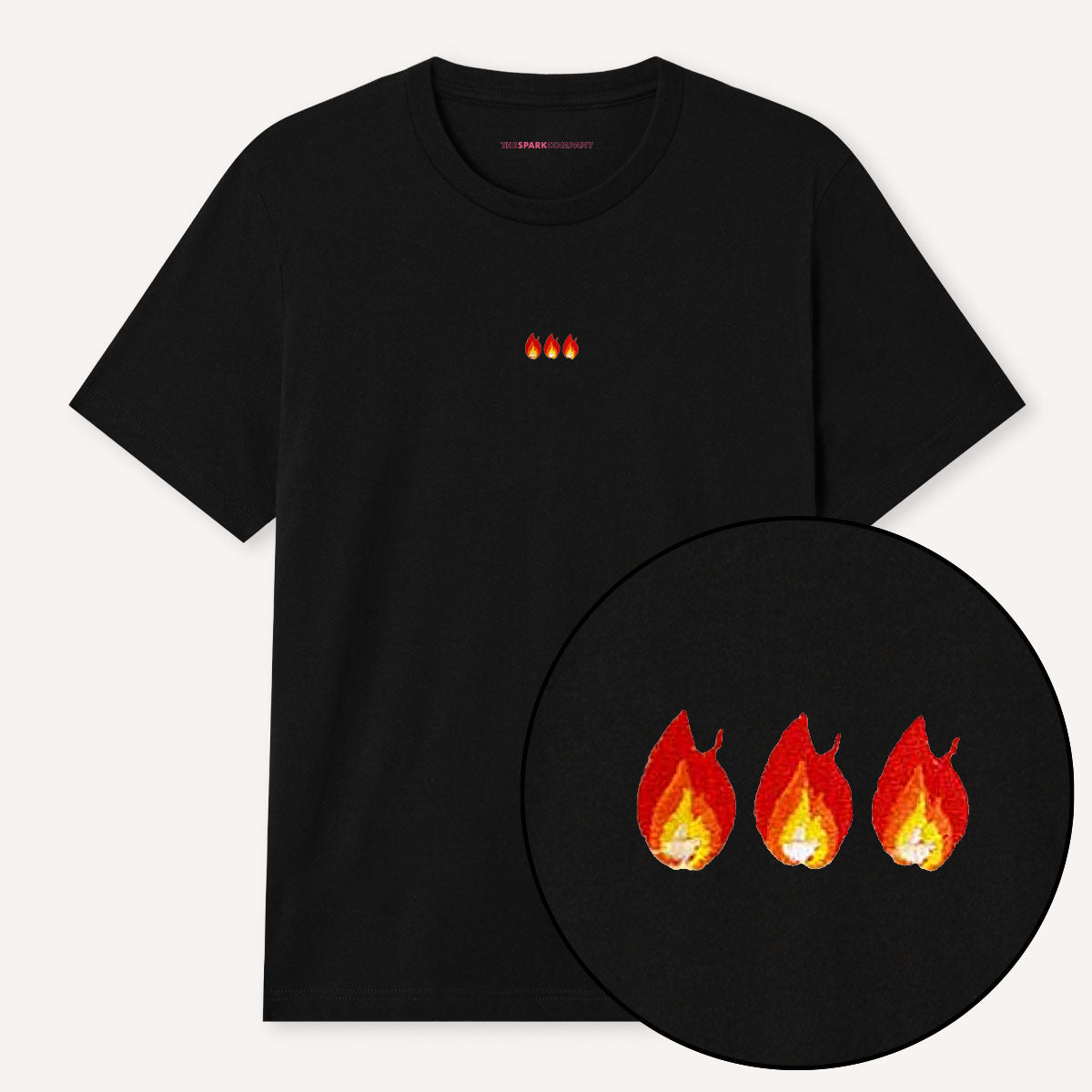 On Fire Embroidered T-Shirt