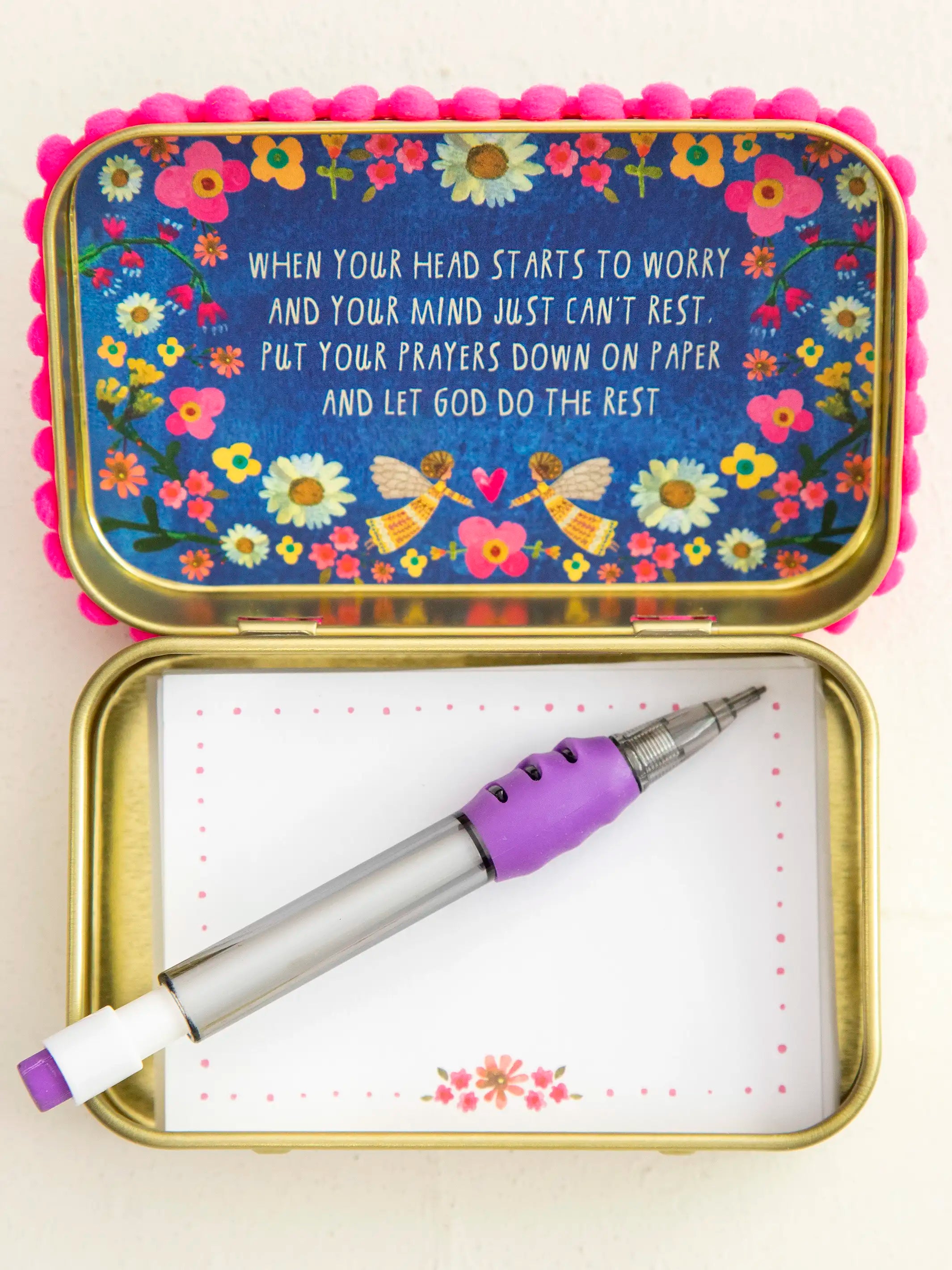 Tin Prayer Box - Denim