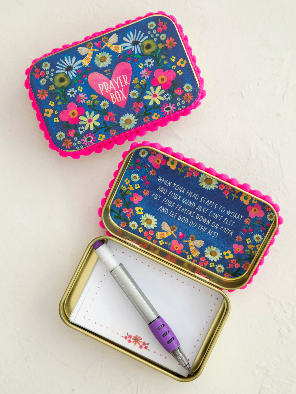 Tin Prayer Box - Denim
