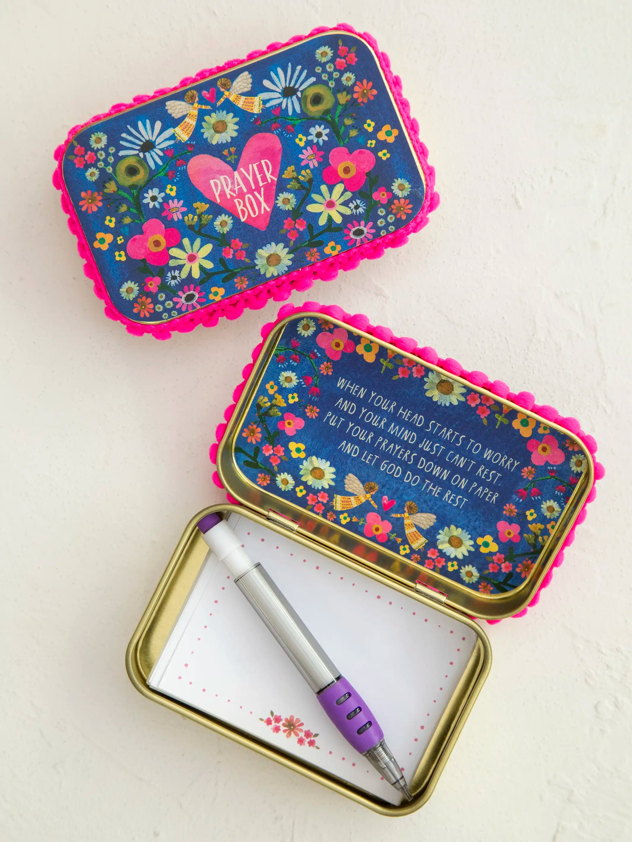 Tin Prayer Box - Denim