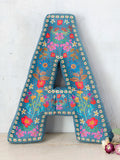 Velvet Initial Pillow - A