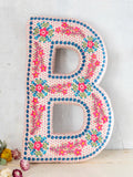 Velvet Initial Pillow - B