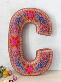 Velvet Initial Pillow - C