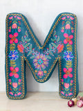 Velvet Initial Pillow - M