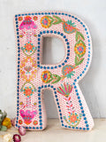Velvet Initial Pillow - R