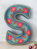 Velvet Initial Pillow - S