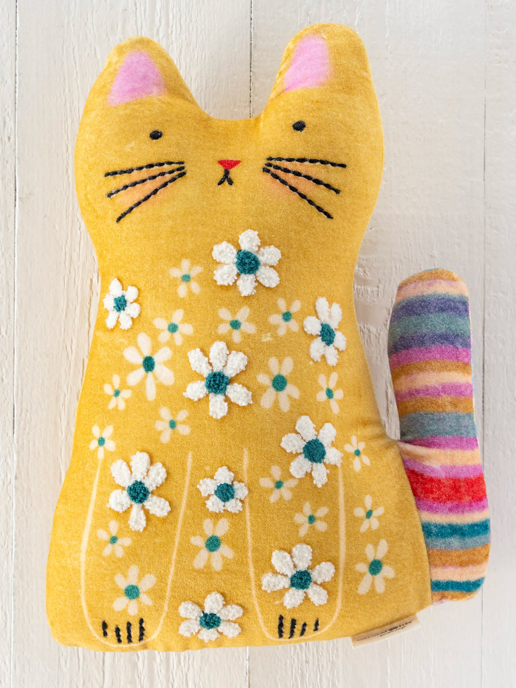 Cutest Ever Cotton Velvet Pillow - Cat