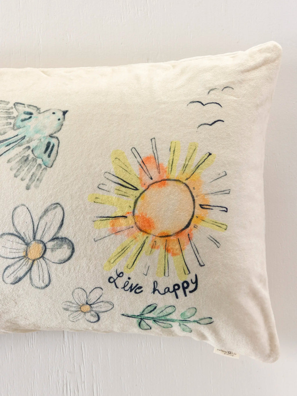 Double-Sided Cozy Body Pillow Cover - Cream Doodle