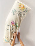 Double-Sided Cozy Body Pillow Cover - Cream Doodle