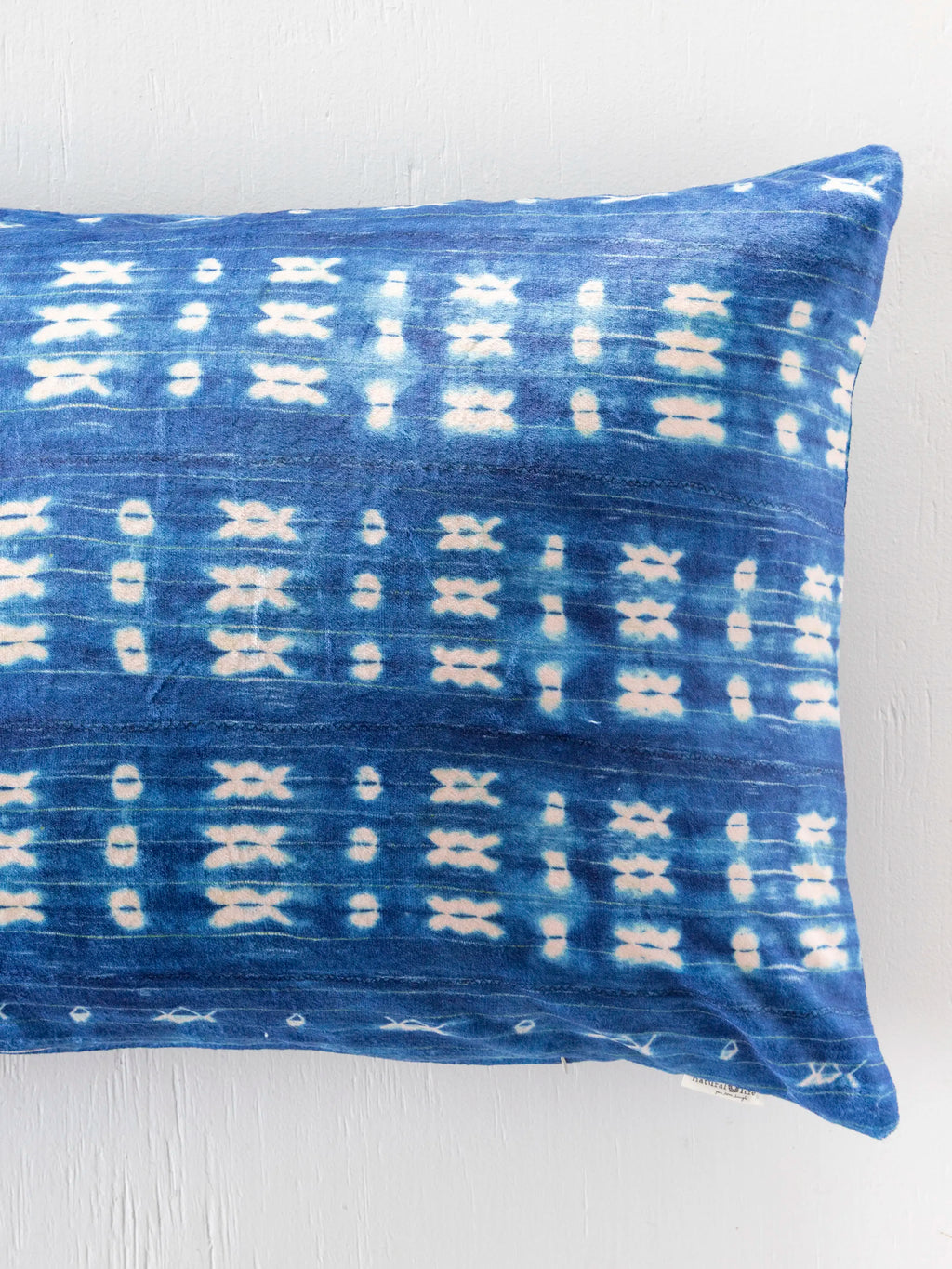 Double-Sided Cozy Body Pillow Cover - Indigo Shibori Stripe
