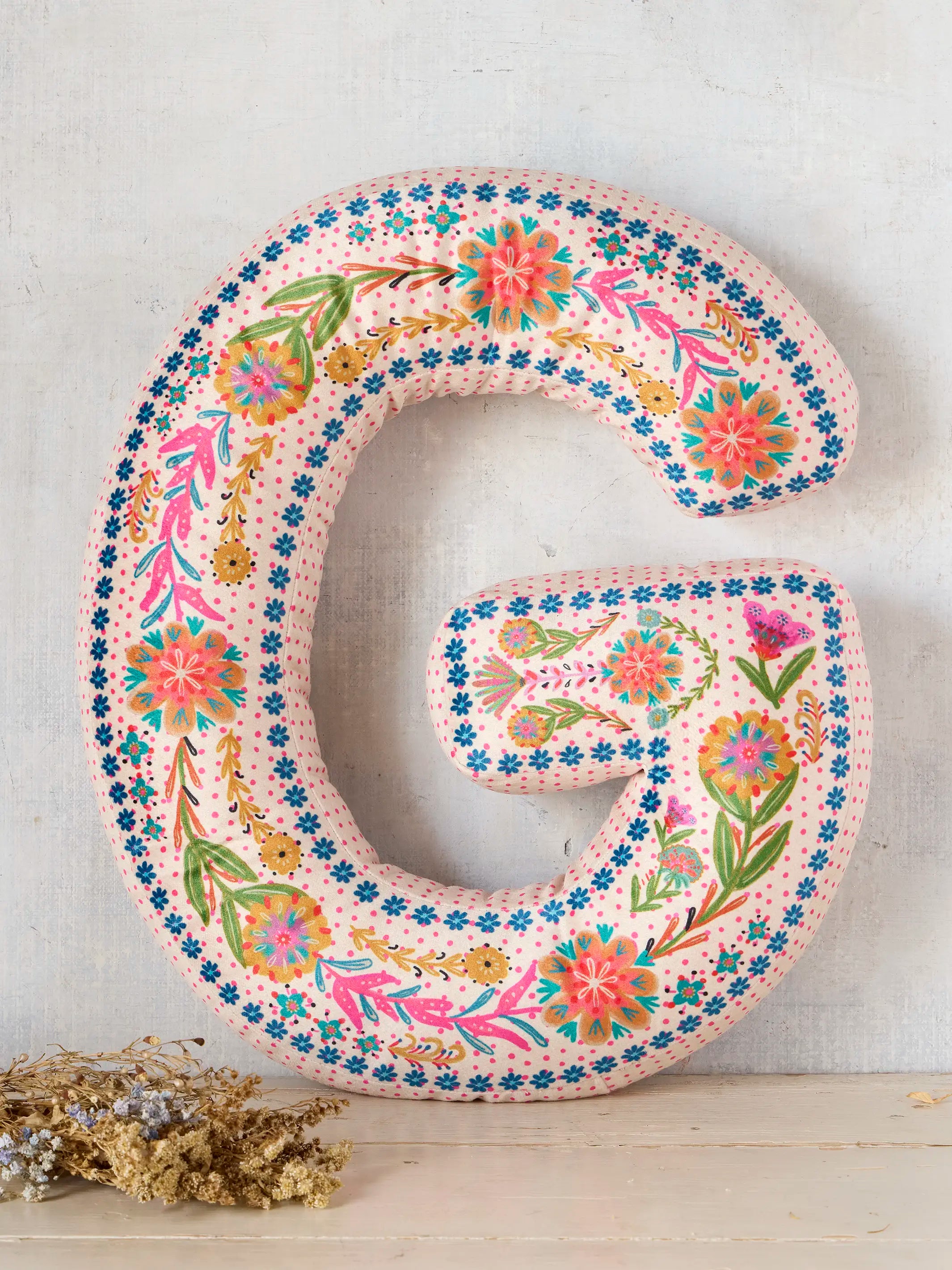 Velvet Initial Pillow - G