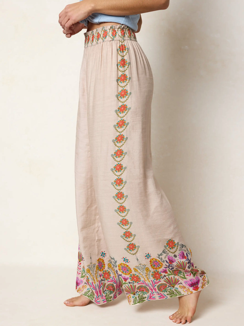 Cece Wide Leg Pants - Cream