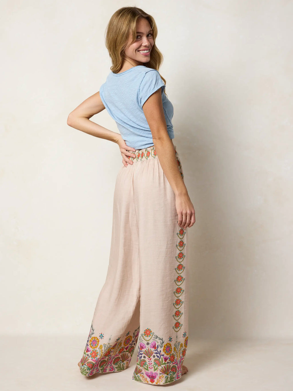Cece Wide Leg Pants - Cream