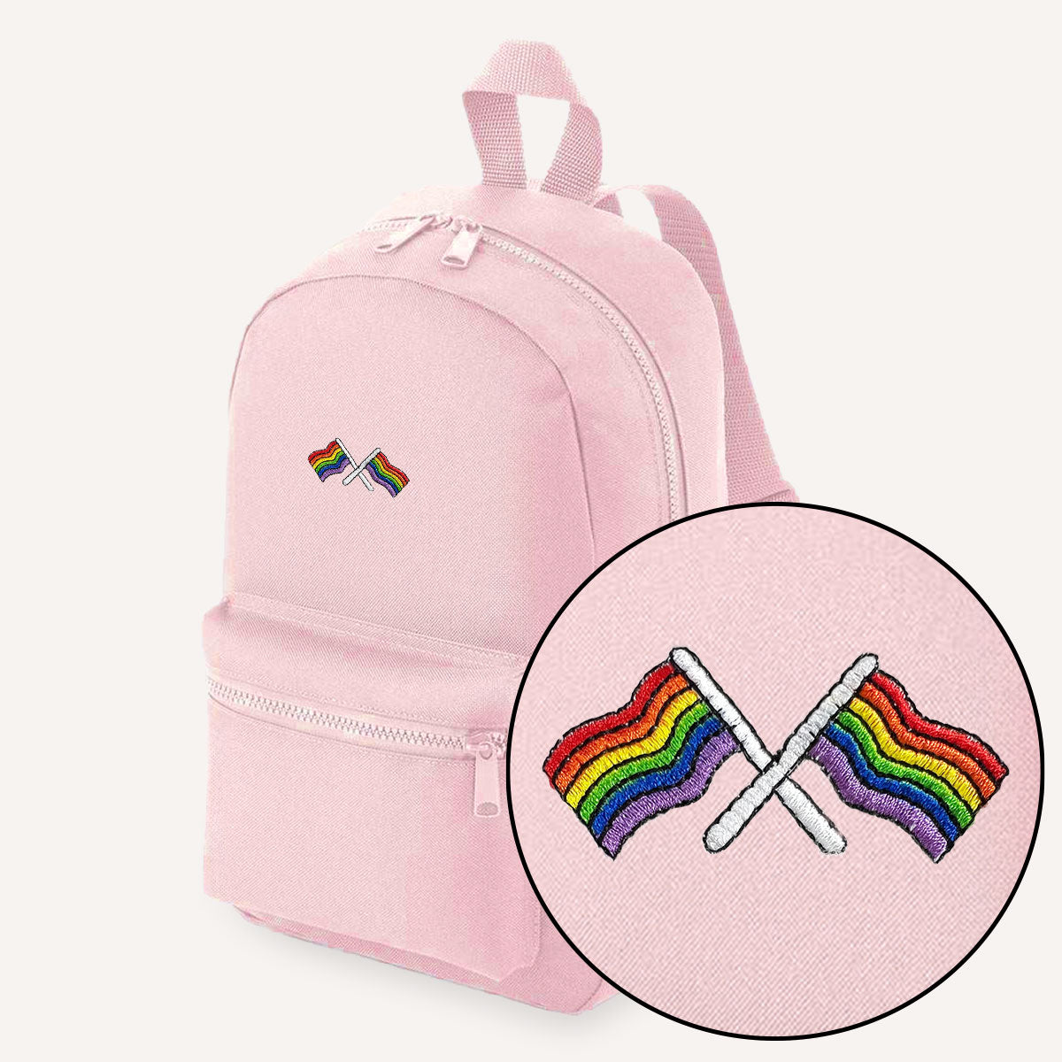 Pride Flags Embroidered Mini Backpack