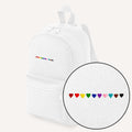 Pride Hearts Embroidered Mini Backpack