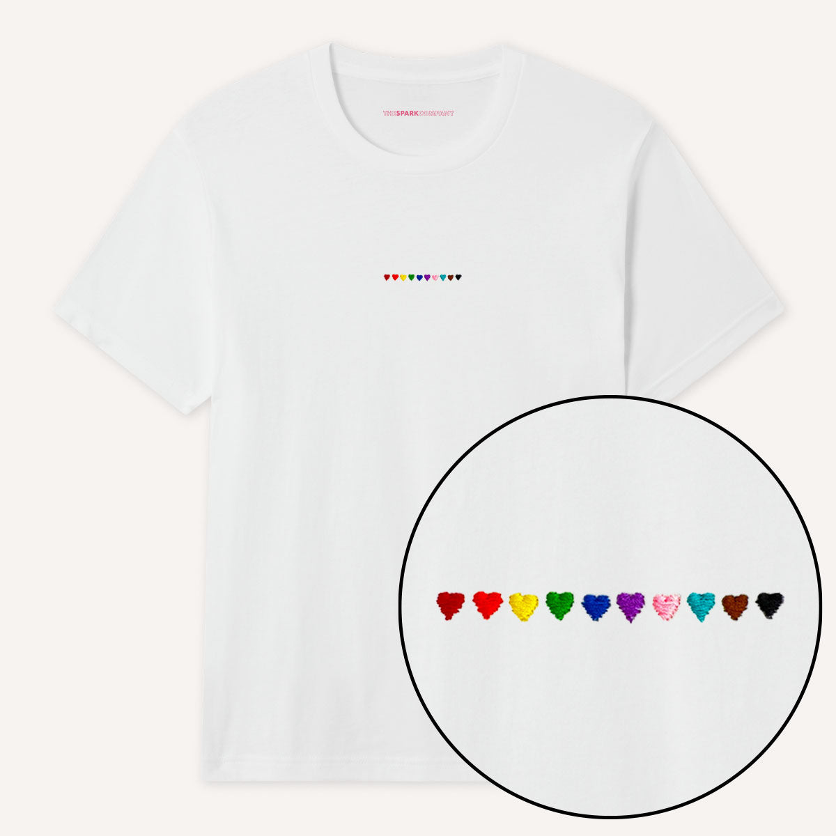 Pride Hearts Embroidered T-Shirt