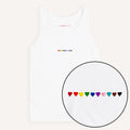 Pride Hearts Embroidered Tank Top