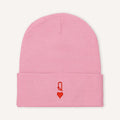 Queen Tiny Embroidery Detail Beanie Hat