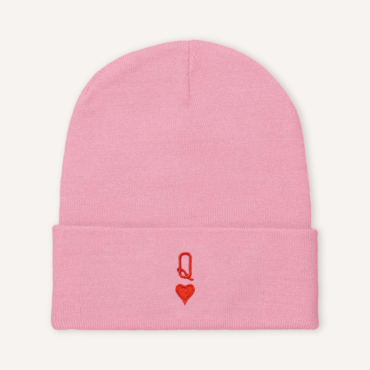 Queen Tiny Embroidery Detail Beanie Hat
